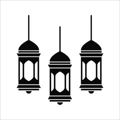 lantern icon vector illustration on White background. color editable