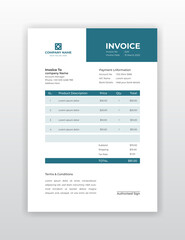 Modern business invoice template design