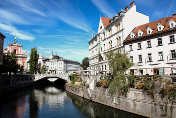 Ljubljanica River In Ljubljana, Slovenia