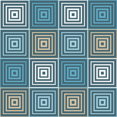 Mosaic with geometric shapes. Seamless pattern. Design with manual hatching. Textile. Ethnic boho ornament. Vector illustration for web design or print.