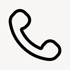 Phone outlined icon for social media app