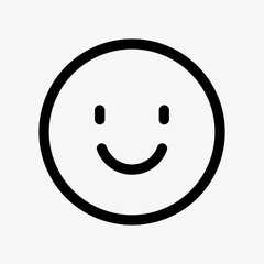 Smile outlined icon for social media app