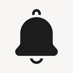 Bell filled icon black for social media app