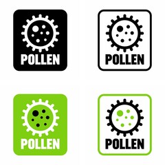 "Pollen" plant powdery substance information sign