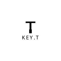 Letter t logo vector illustration of key design