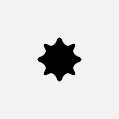 Gear flat icon. Simple style repair company poster symbol. Setting button. Logo design element. T-shirt printing. Vector for sticker.