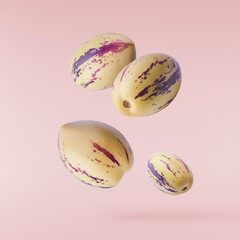 Fresh raw pepino dulce or sweet cucumber