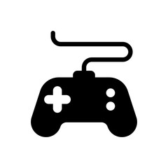 Gamepad Vector Glyph Icon. Hotel and Services Symbol EPS 10 