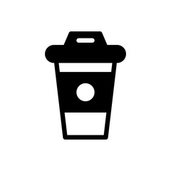 Coffee Cup Vector Glyph Icon. Hotel and Services Symbol EPS 10 