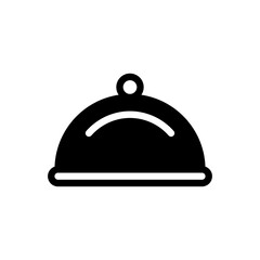 Platter Vector Glyph Icon. Hotel and Services Symbol EPS 10 