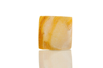 macro mineral stone Perlmutter on a white background