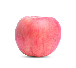 Pink ripe apples isolated on white background