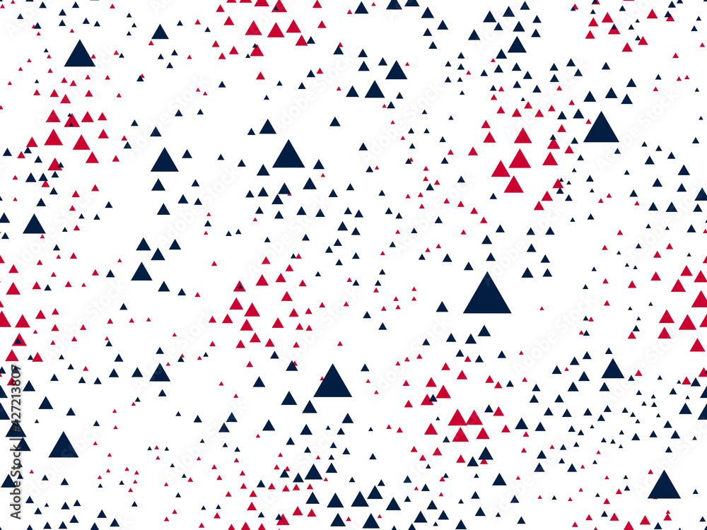 Poster abstract messy chaotic triangles seamless vector background, particles texture pattern for wallpaper