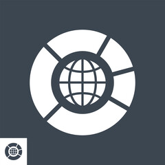 SEO Data Related Vector Glyph Icon. Isolated on Black Background. Vector Illustration.