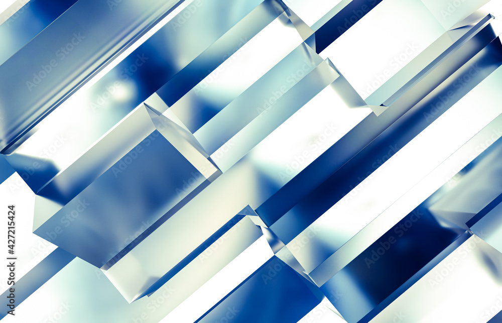 Poster Abstract futuristic Technology background with iridescent texture. 3d rendering.