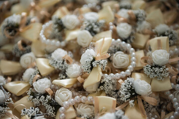 a basket of flowers for a wedding