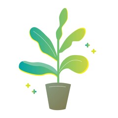 鉢植え・植物のベクターイラスト素材