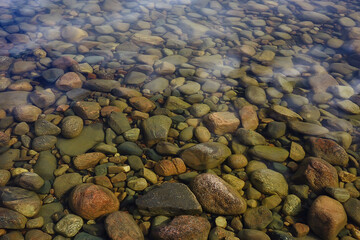 transparent water stones bottom texture, abstract aqua background nature