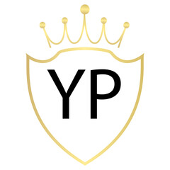 YP Letter Logo Design With Simple style