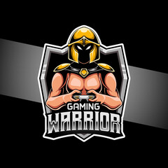 esport logo warrior gaming character icon, warrior tshirt design © prasetya nopin
