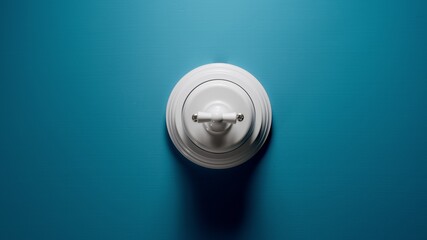 Toggle Switch On The Blue Wall