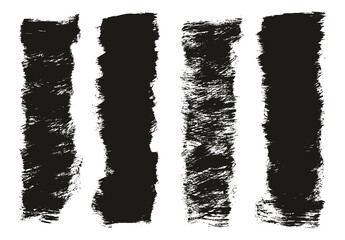 Flat Paint Brush Thick Short Background High Detail Abstract Vector Background Set 