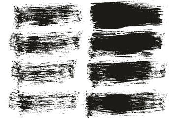 Flat Paint Brush Thick Short Background High Detail Abstract Vector Background Set 