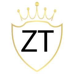 ZT Letter Logo Design With Simple style