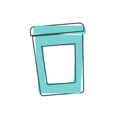 Vector tube and face care icon on cartoon style on white isolated background.