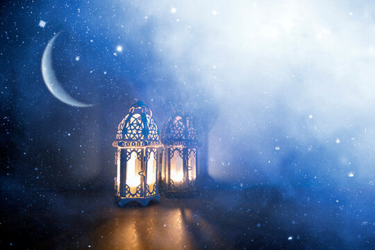 Ramadan Kareem greeting photo of beautiful Arabic lantern for the Islamic Holy Month