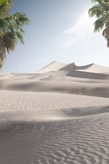 view of nice sands dunes and palm at Sands Dunes National Park