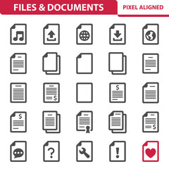 Files, Documents Icons