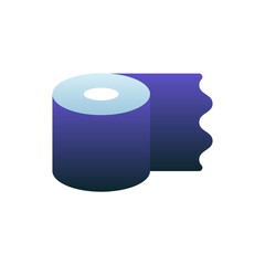 Tissue Roll Vector Flat Gradient Style Icon. EPS 10 File Hotel and Services Symbol