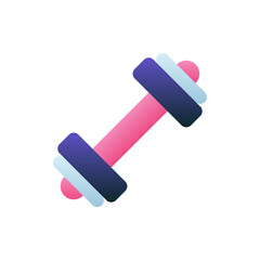 Dumbbell Vector Flat Gradient Style Icon. EPS 10 File Hotel and Services Symbol