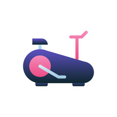 Treadmill Vector Flat Gradient Style Icon. EPS 10 File Hotel and Services Symbol