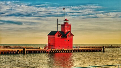 Big Red Lighthouse in Holland Michigan