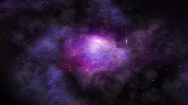 Beautiful space background with nebula