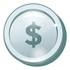 
Dollar coin with editable premium graphic 

