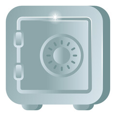 
Flat bank vault icon, trendy design 

