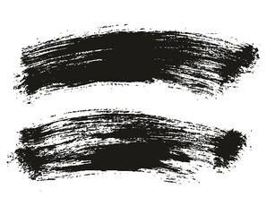 Round Brush Thin Curved Background Artist Brush High Detail Abstract Vector Background Set 