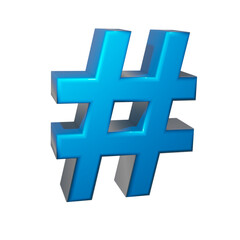 Fototapeta premium 3D image of #blue icon