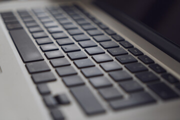Picture of an isolated close-up keyboard 