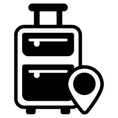 
Well designed glyph icon of luggage location 

