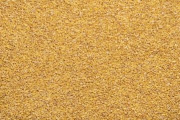 Bulgur wheat background. Food background. Top view.