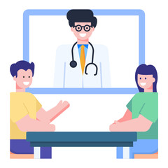 A perfect concept icon of doctor clinic