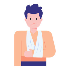 
An arm injury flat concept icon

