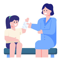 Fototapeta premium Child specialist, pediatrician concept vector in flat style
