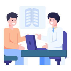 A perfect concept icon of doctor clinic