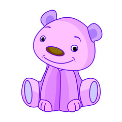 Funny animals. Vector image of cartoon characters, bear