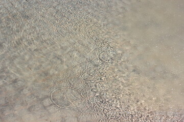 waves on the sand